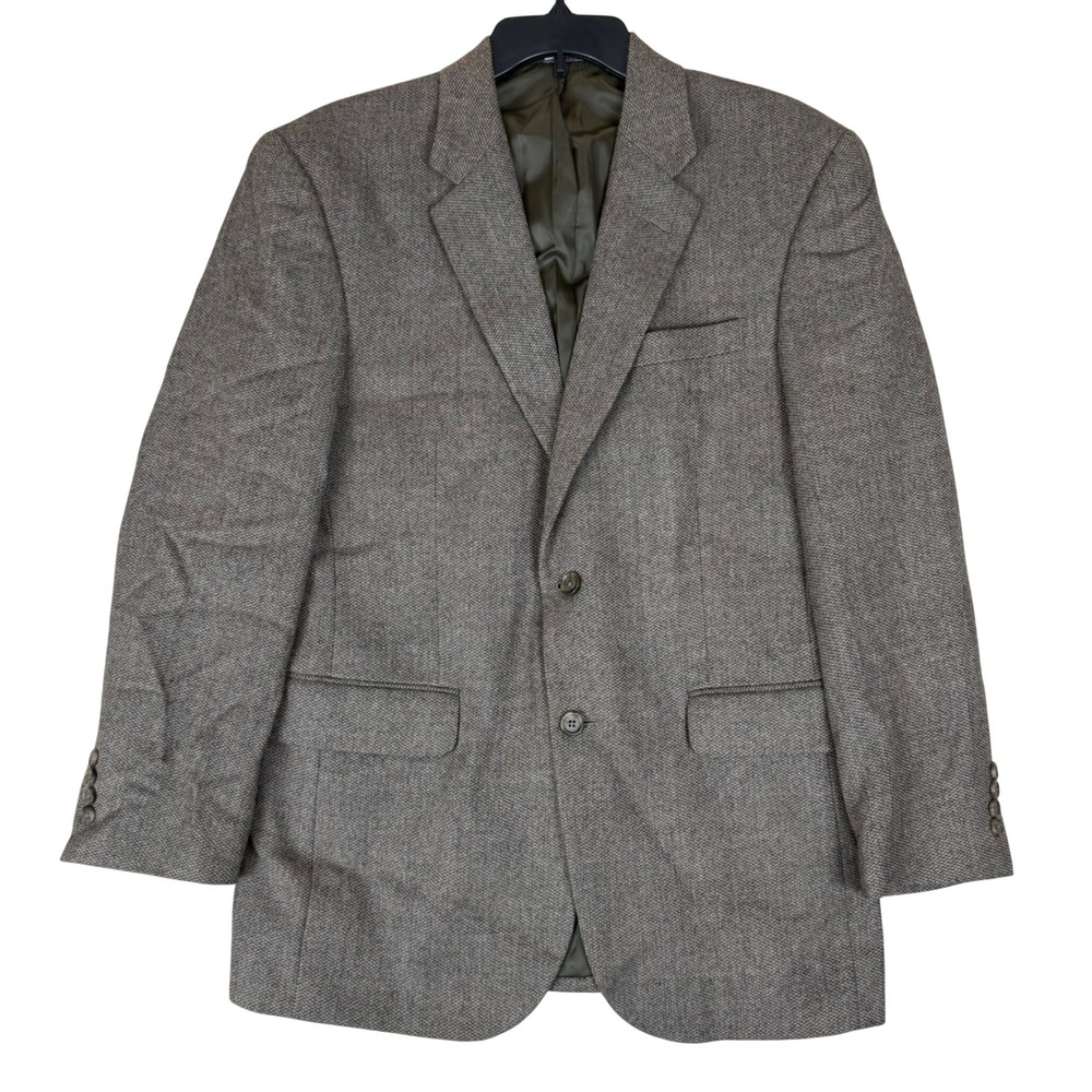 Jos. A. Bank Sport Coat 40R Wool Blazer Brown Textured Two Button 1132-05004-220